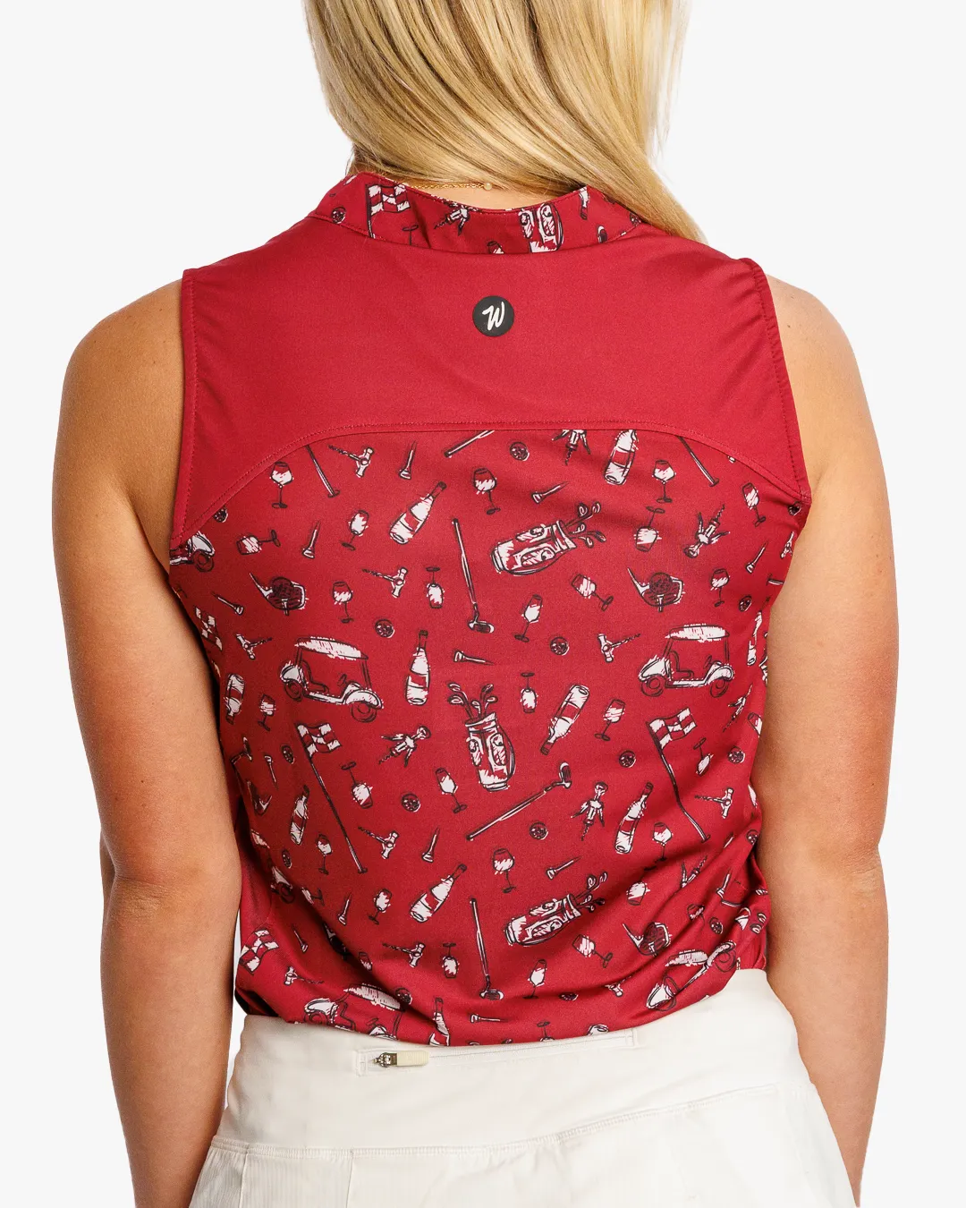 Wine and Nine Women's Sleeveless Polo