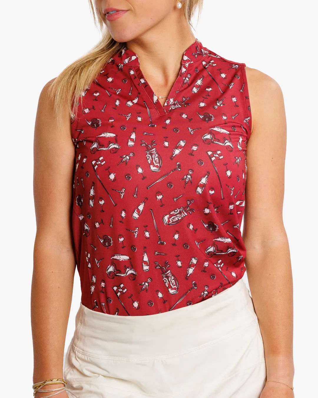 Wine and Nine Women's Sleeveless Polo