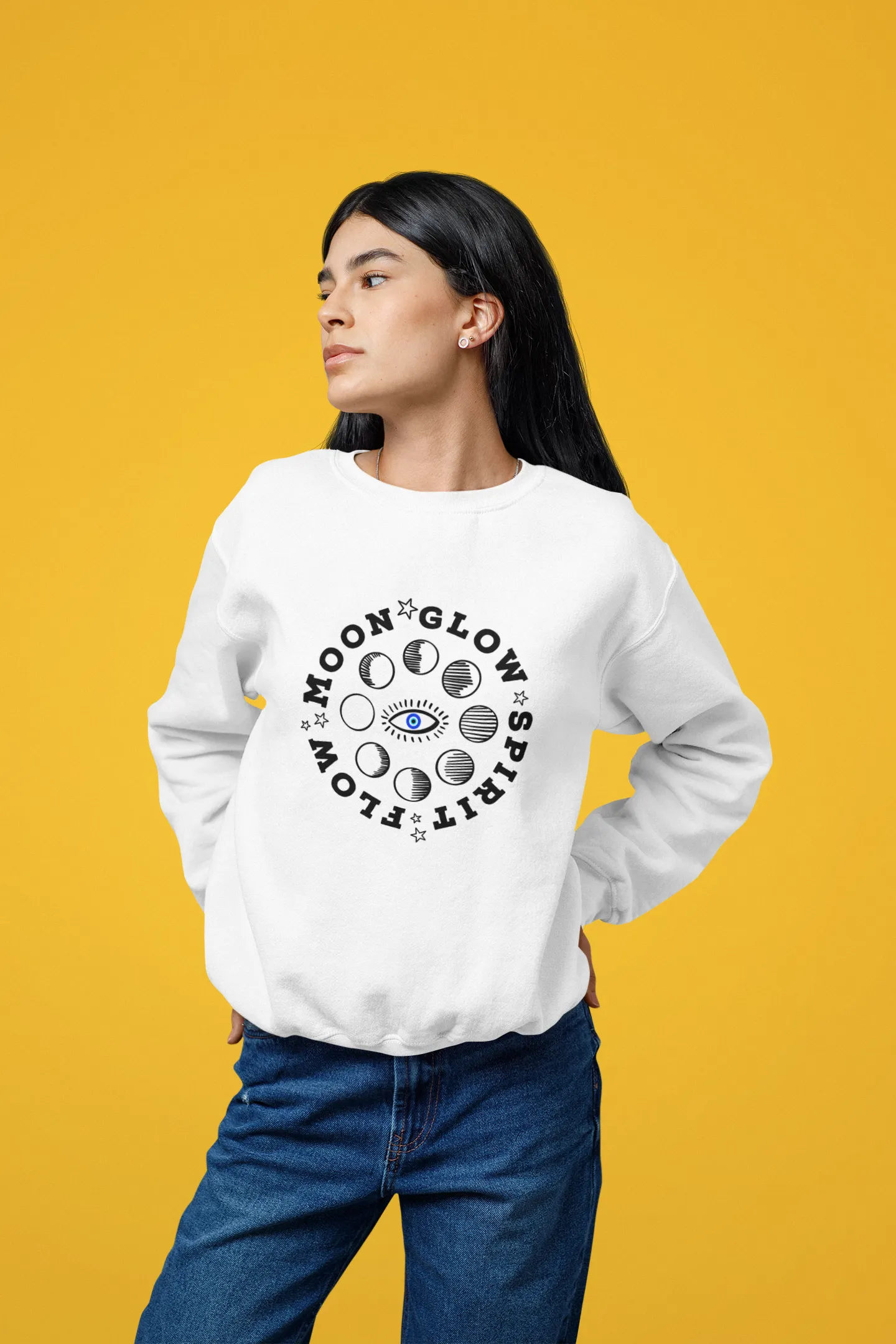 Witchy Vibes Evil Eye Halloween Sweatshirt