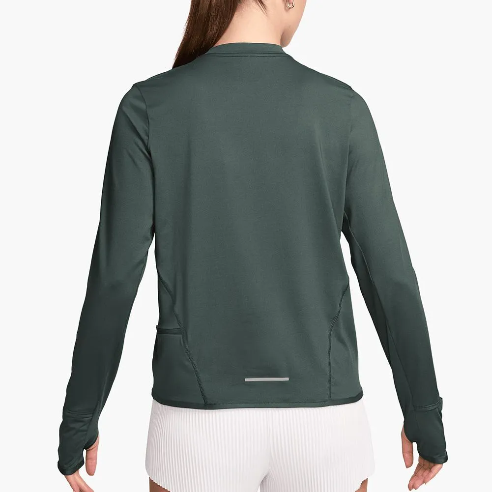 Women`s Dri-FIT Swift Element UV Running Top Vintage Green and Reflective Silver