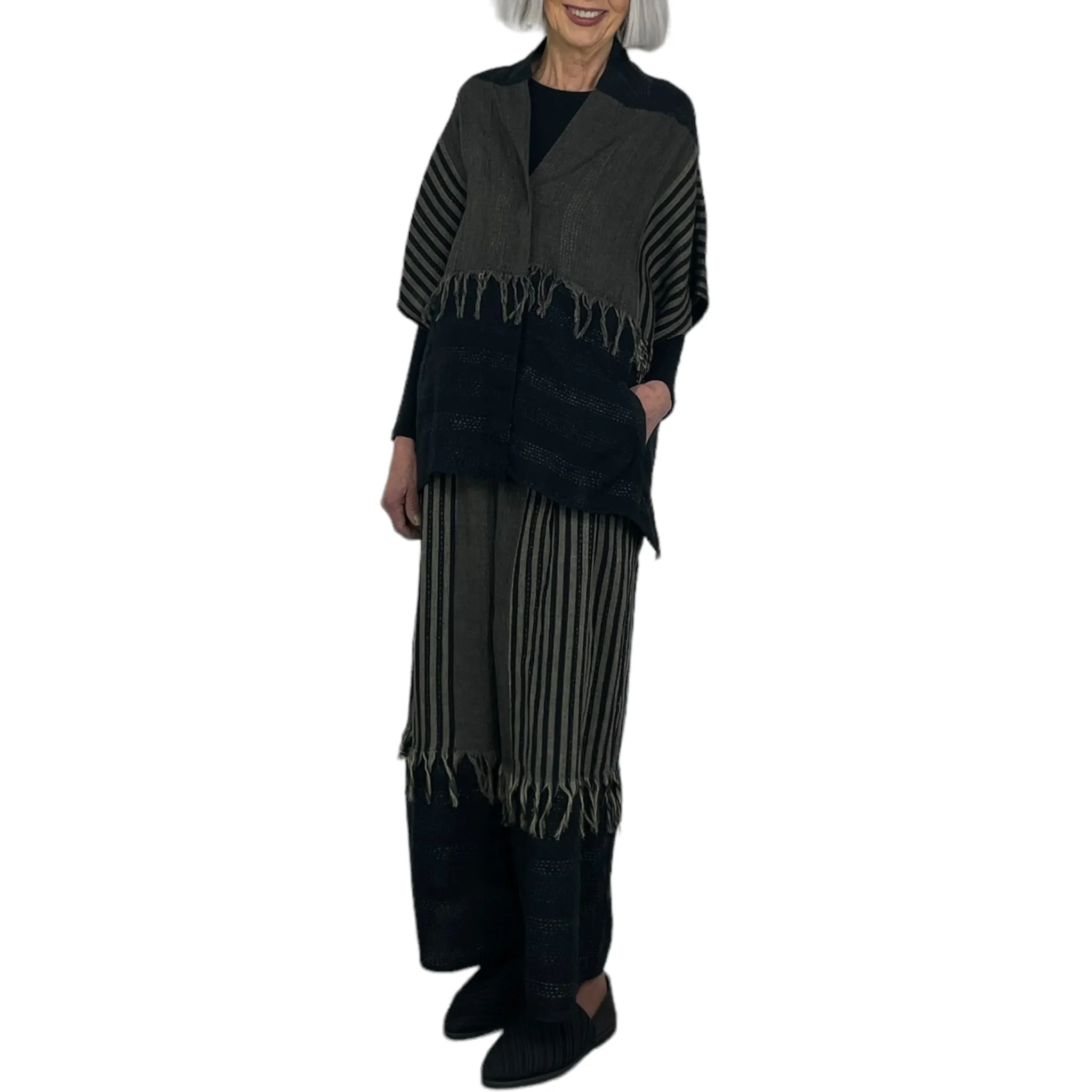 WOVEN HANDLOOM PONCHO TOP