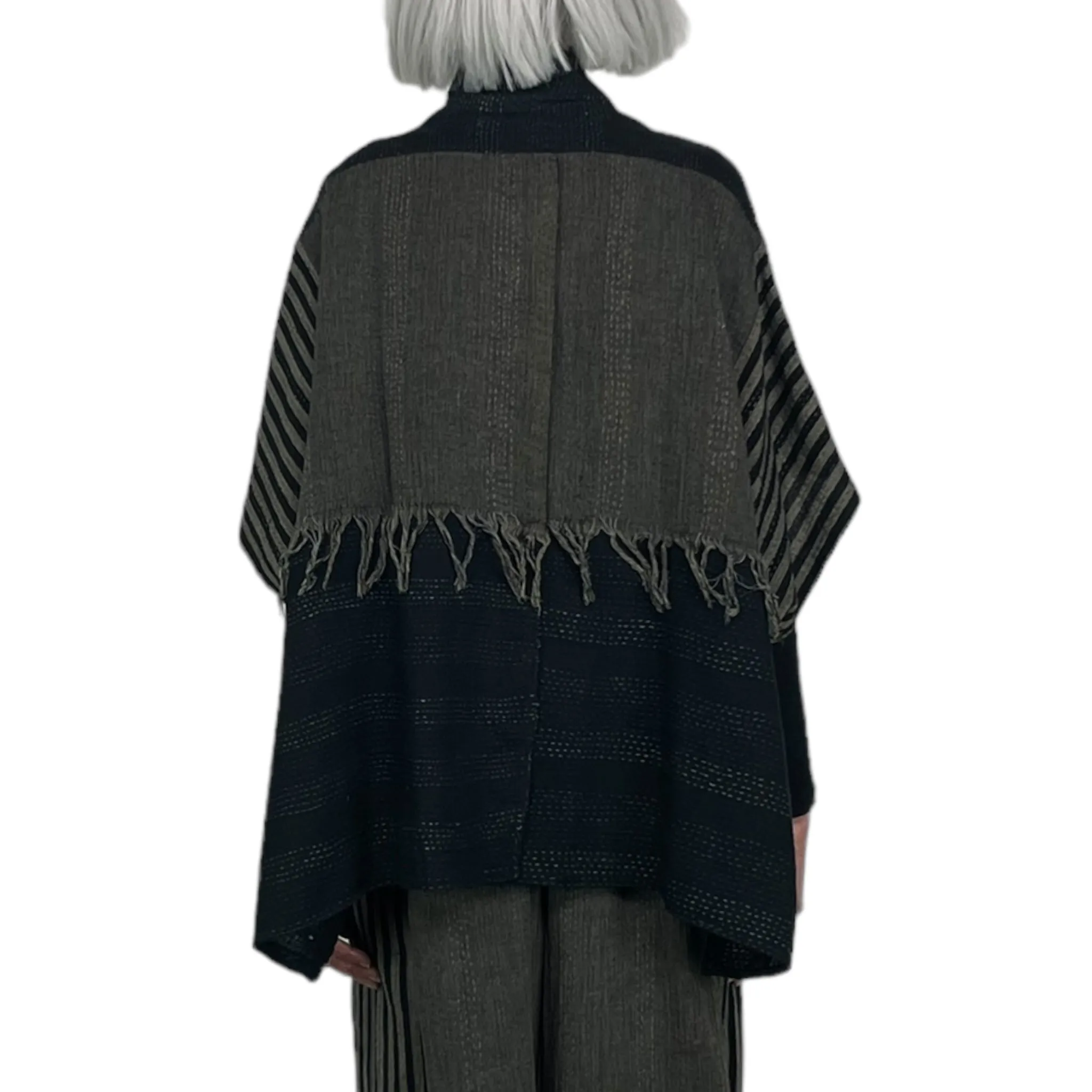 WOVEN HANDLOOM PONCHO TOP