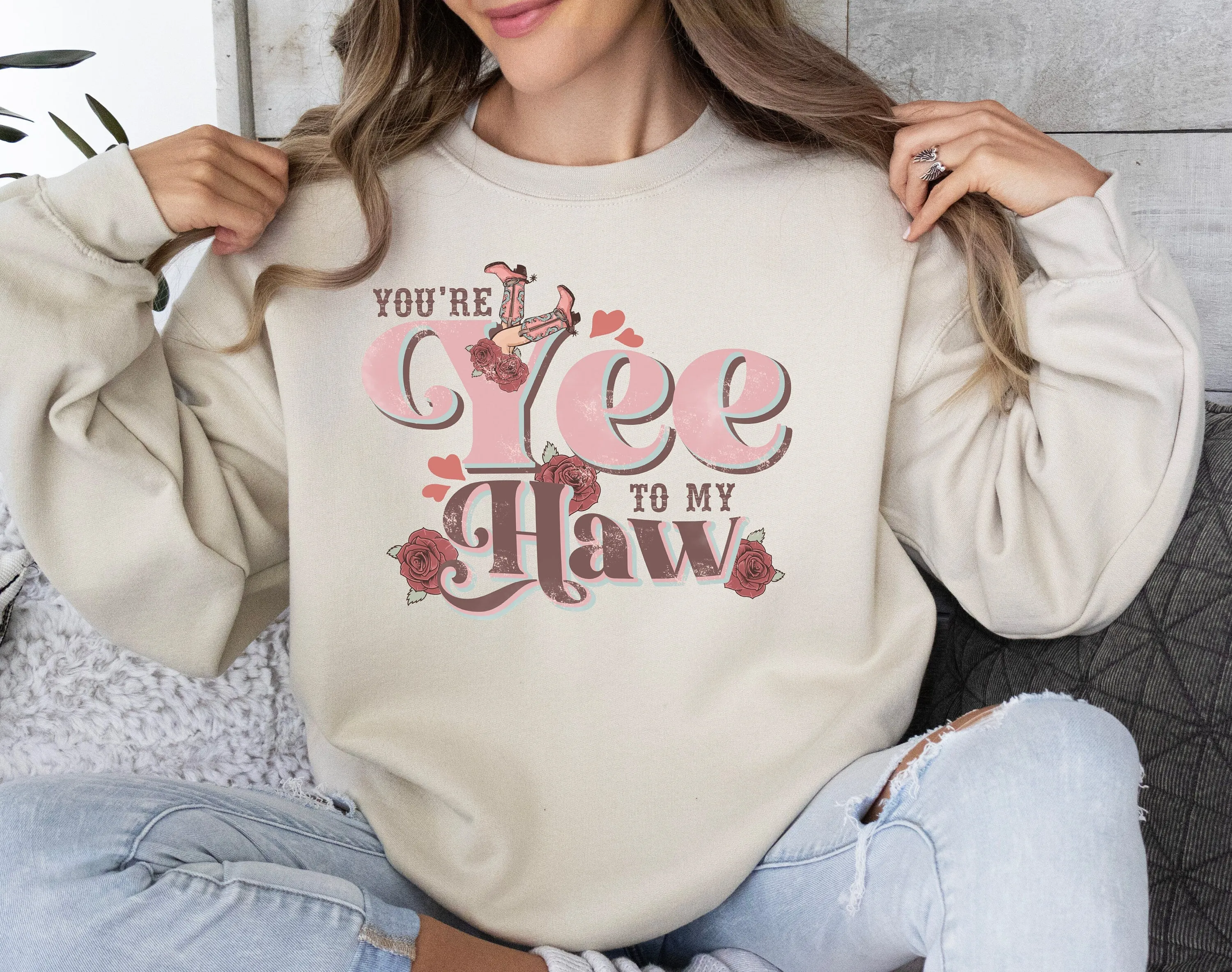 Yee Haw Valentine's Day Sweatshirt Hoodie, DTS011